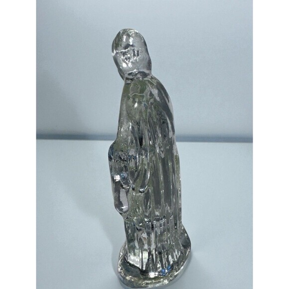 Vintage Clear Glass Nativity Wise Man Figurine 6” - Picture 10 of 11